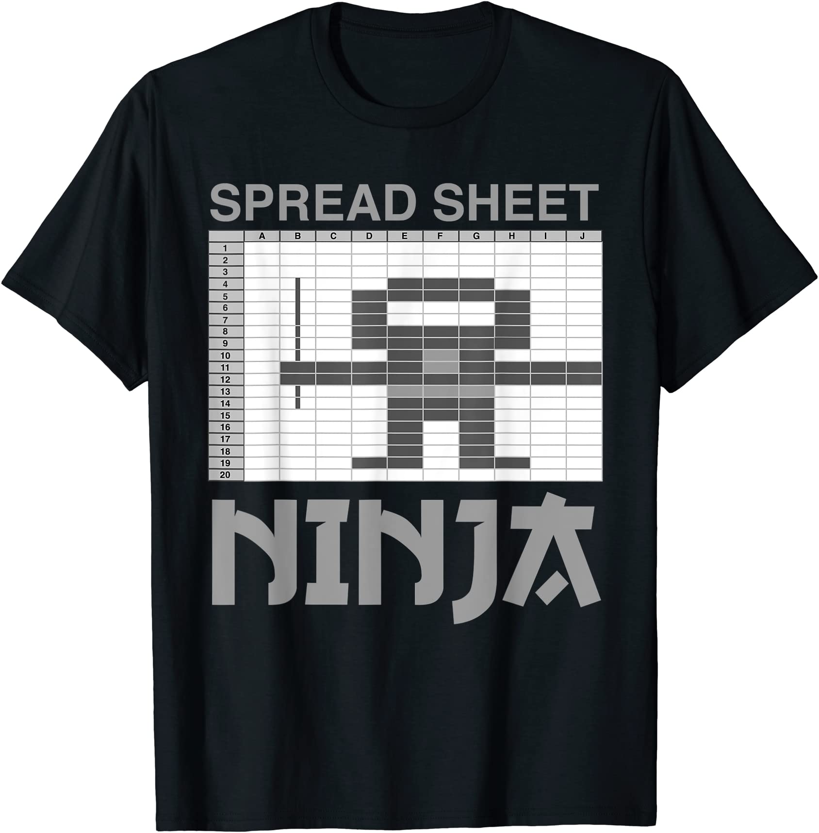 spreadsheet ninja funny office party excel data lover t shirt men - Buy ...