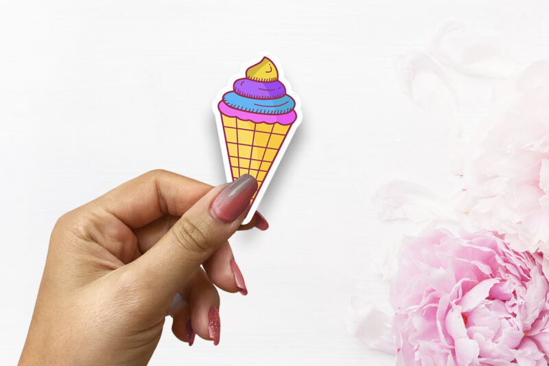 Cute Ice Cream Sticker Svg Bundle