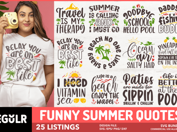 Summer svg bundle t shirt template vector