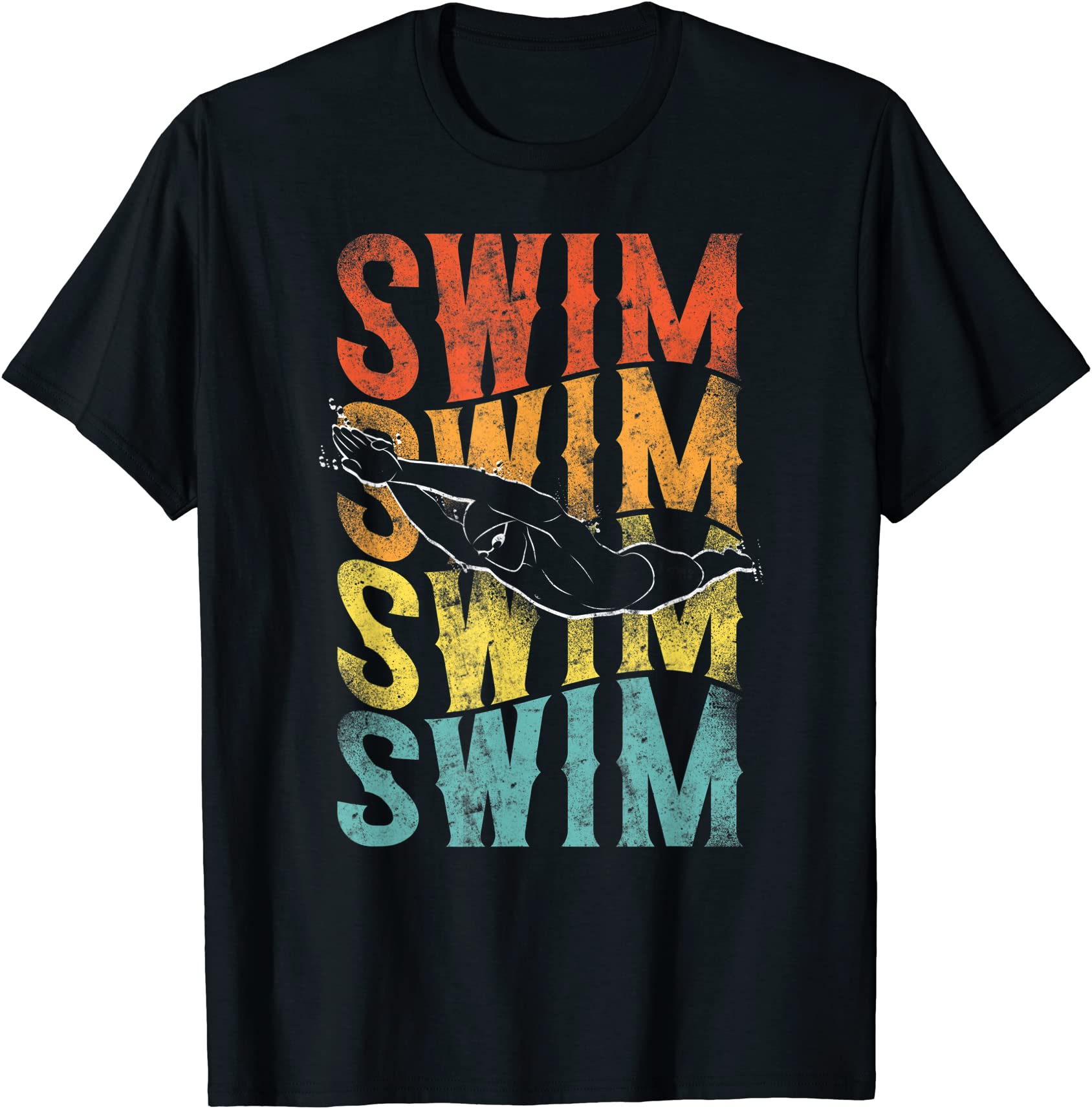 swimming swimmer swim retro vintage t shirt men - Buy t-shirt designs