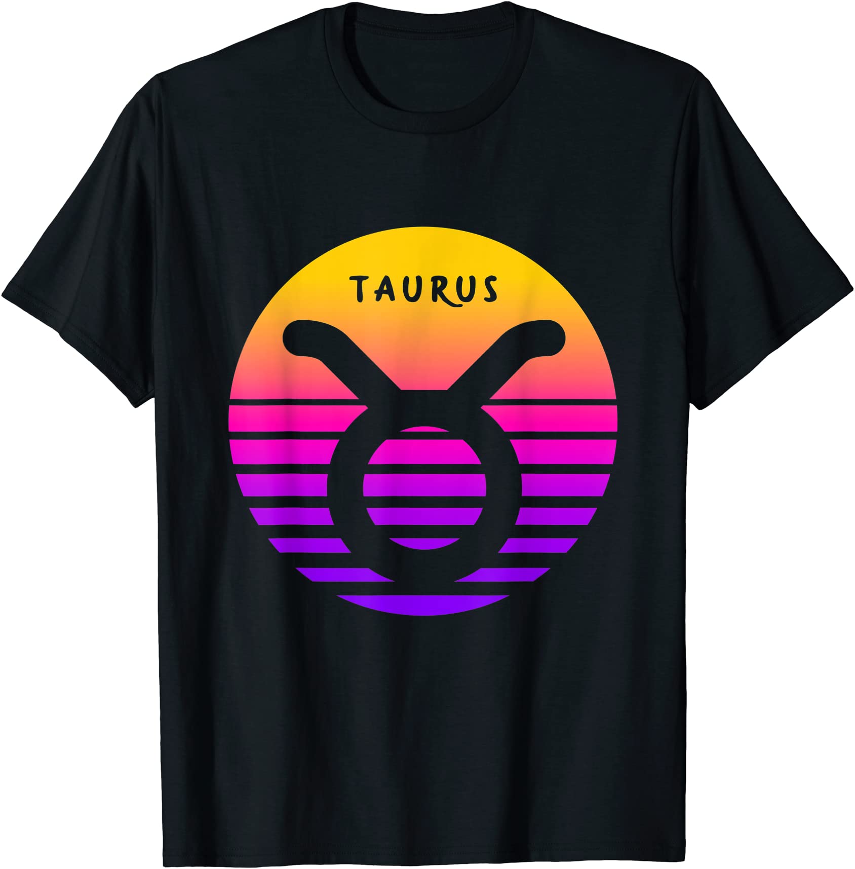 taurus zodiac vintage sunset cool retro taurus birthday t shirt men ...