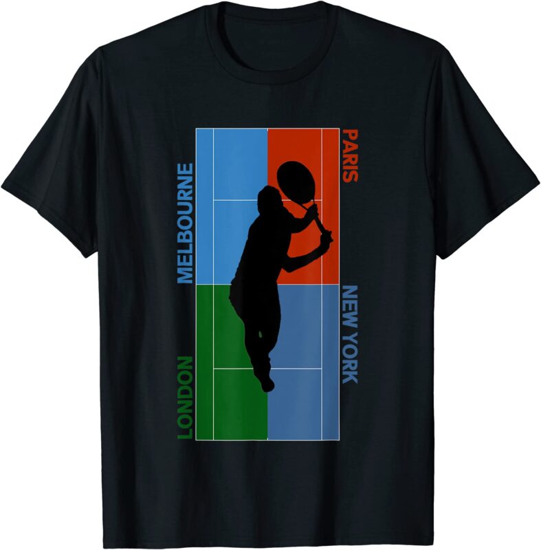 tennis grand slam courts t shirt men