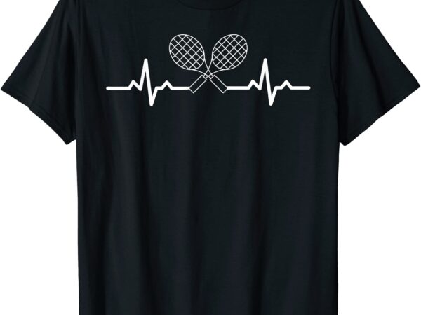 Tennis heartbeat t shirt men