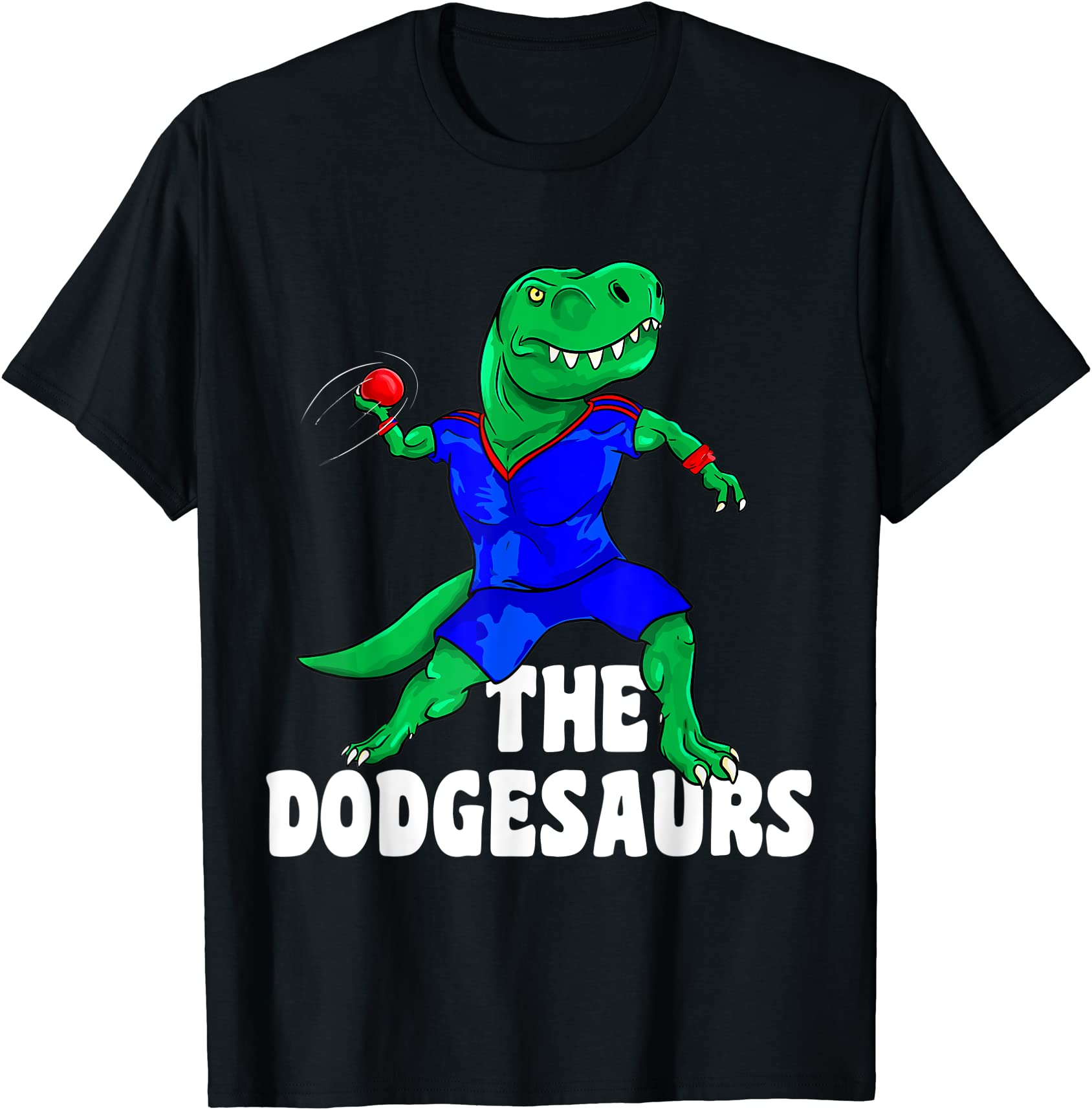 the dodgesaurs dodgeball team name funny dinosaur dodgeball t shirt men ...