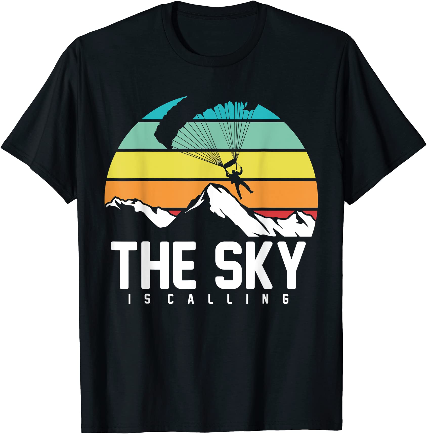 the sky is calling skydiving skydive sky diving skydiver t shirt men ...