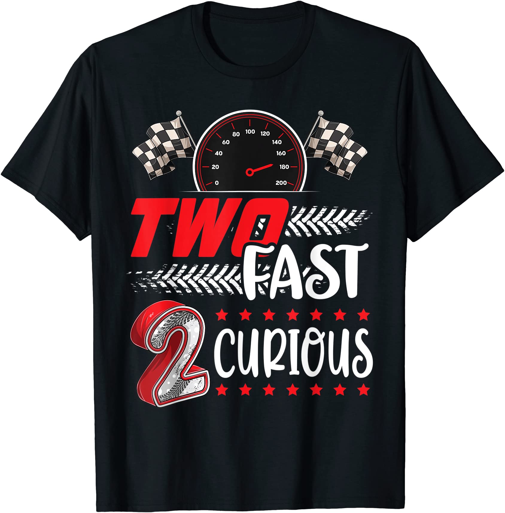 Two Fast 2 Curious Racing 2nd Birthday Two Fast Birthday T Shirt Men 