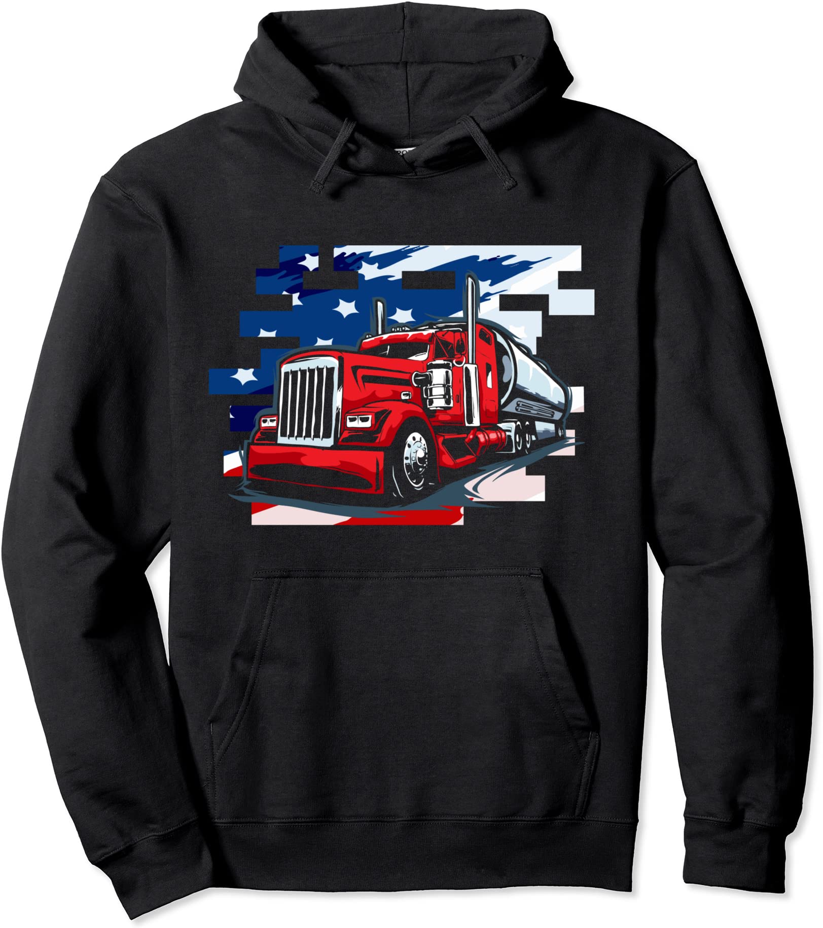 us american flag trucker patriotic american flags trucking pullover ...