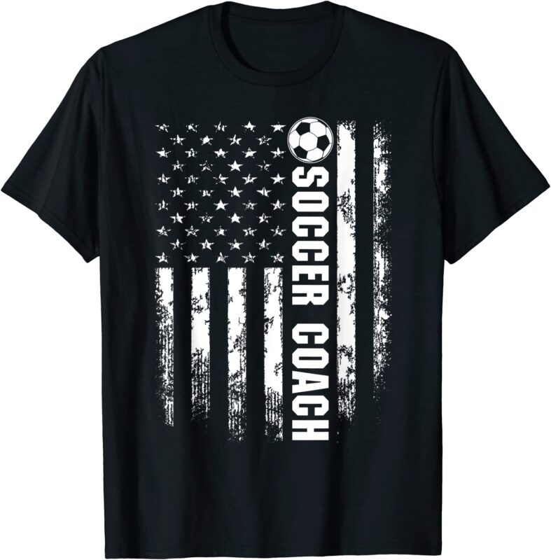 vintage american flag soccer coach christmas gift t shirt men