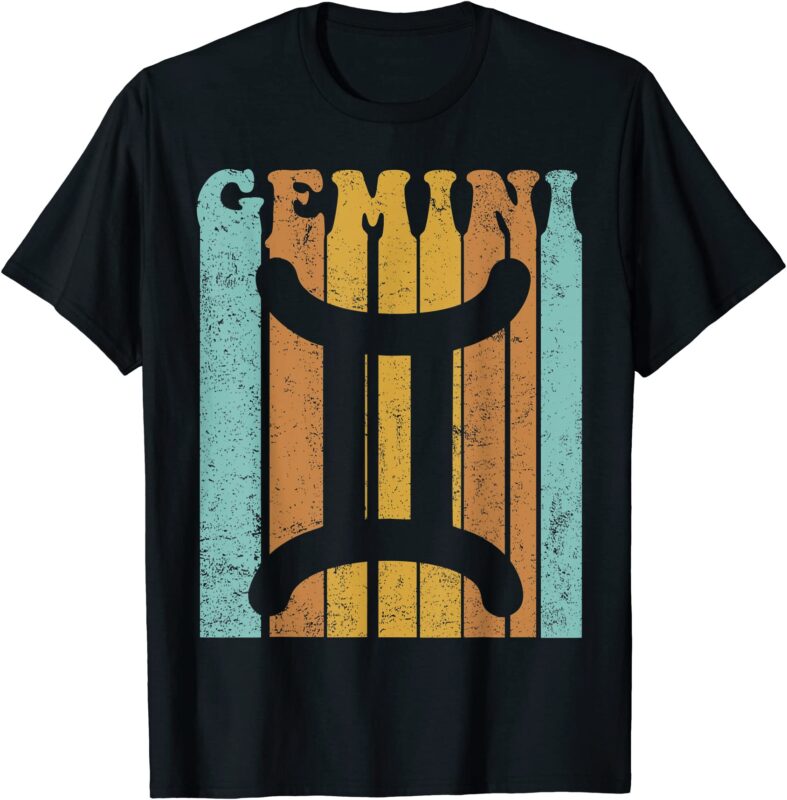 vintage gemini zodiac awesome zodiac symbol sign gift t shirt men