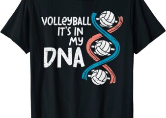 volleyball is in my dna funny player coach men women kids t shirt men