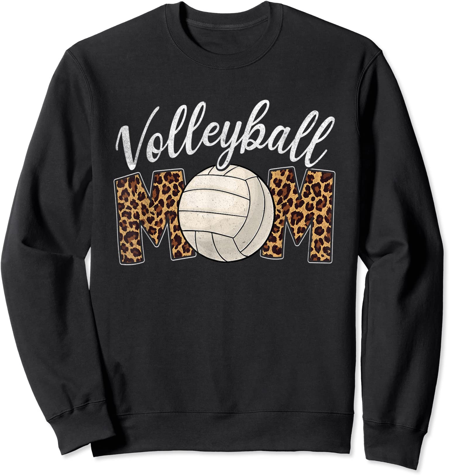 volleyball mom leopard funny sport ball mom mother39s day sweatshirt ...