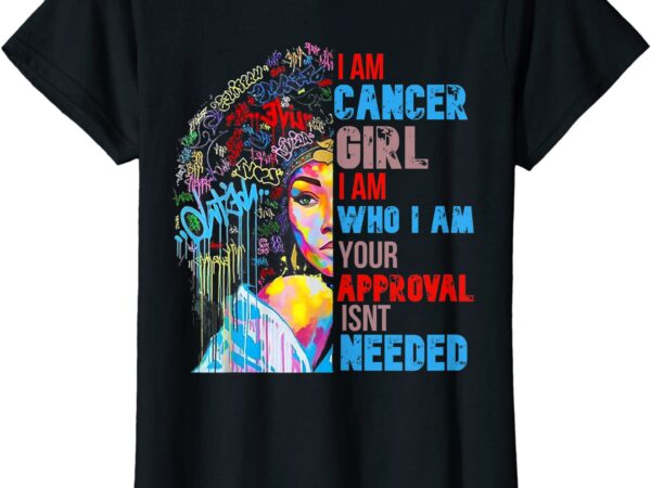 Who i am cute cancer black girl afro zodiac astrology woman t shirt women