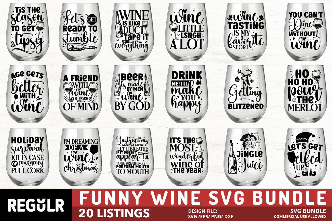 Wine quotes SVG Bundle - Buy t-shirt designs