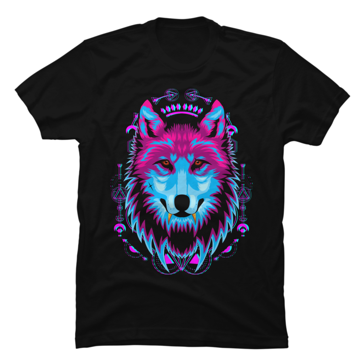 wolf retro glitch,wolf retro glitch tshirt - Buy t-shirt designs