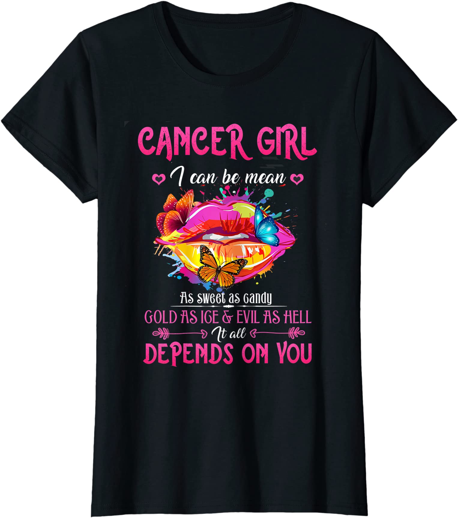 womens cancer girl lips june july queen birthday zodiac astrology t ...