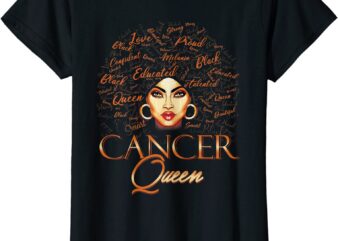 womens cancer queen zodiac born in june or july birthday astrology t shirt women