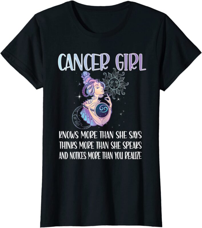 Womens Cancer Zodiac Sign Girl Cancer Horoscope Astrology T Shirt Women 707x800 