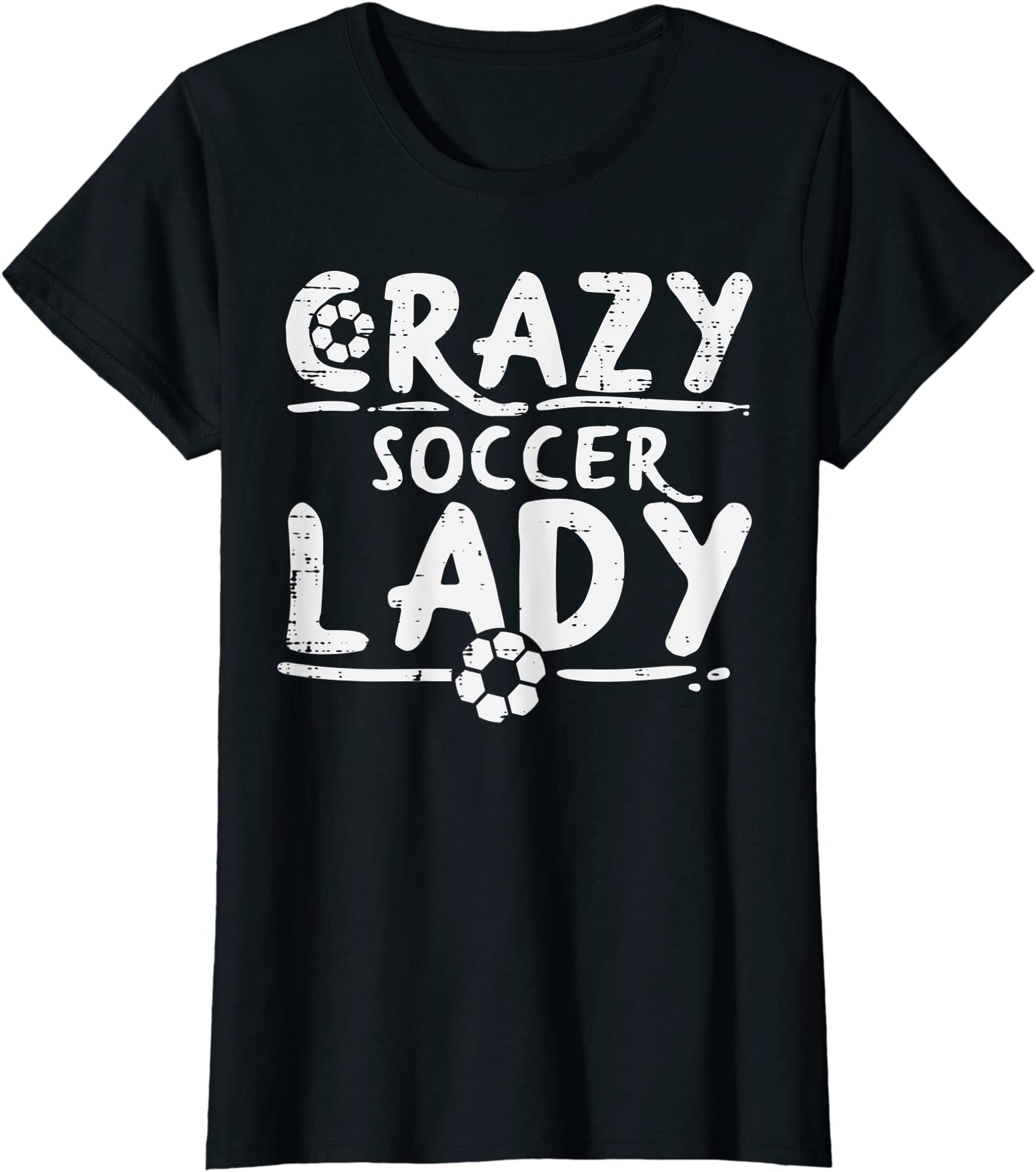 womens crazy soccer lady funny sport football lover fan girls women t ...