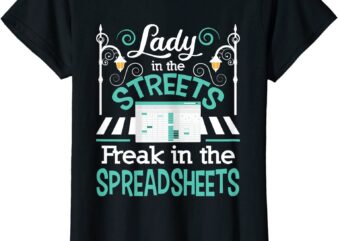 womens freak in the spreadsheets funny accounting accountant cpa t shirt women