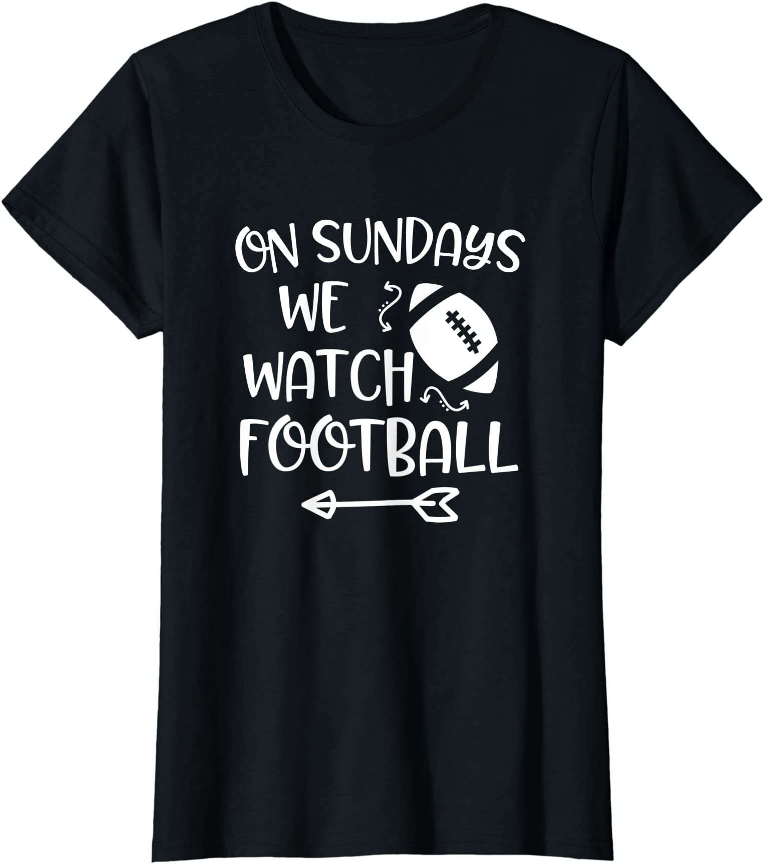 womens on sundays we watch football funny womens game day quote t shirt ...