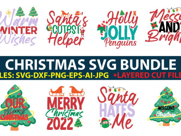 Christmas svg bundle t shirt vector file