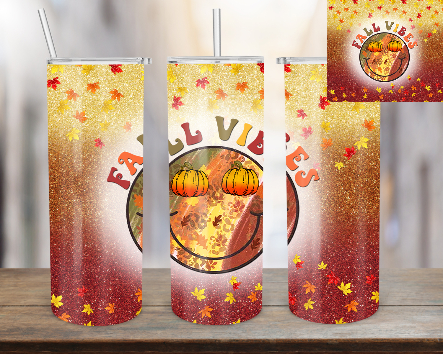 FALL Maroon/Orange 20oz. Tumbler