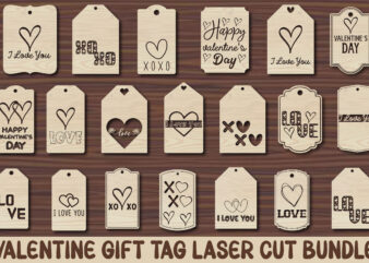 Valentine Gift Tag Laser Cut Bundle