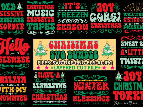 Christmas svg bundle t shirt vector file