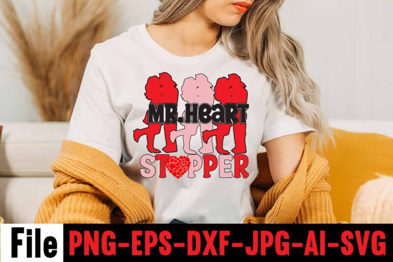 M.r Heart Stopper T-shirt Design,Valentines Day SVG files for Cricut ...