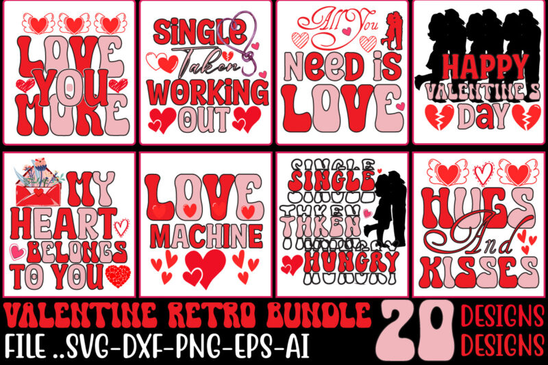 Valentine's SVG Bundle,Valentines Day SVG files for Cricut