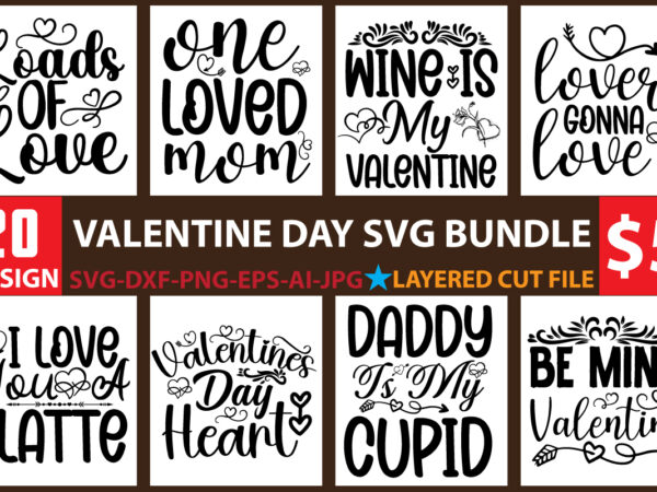 Valentine day svg bundle t shirt vector art