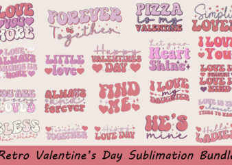 Retro Valentine’s Day Sublimation Bundle t shirt design online