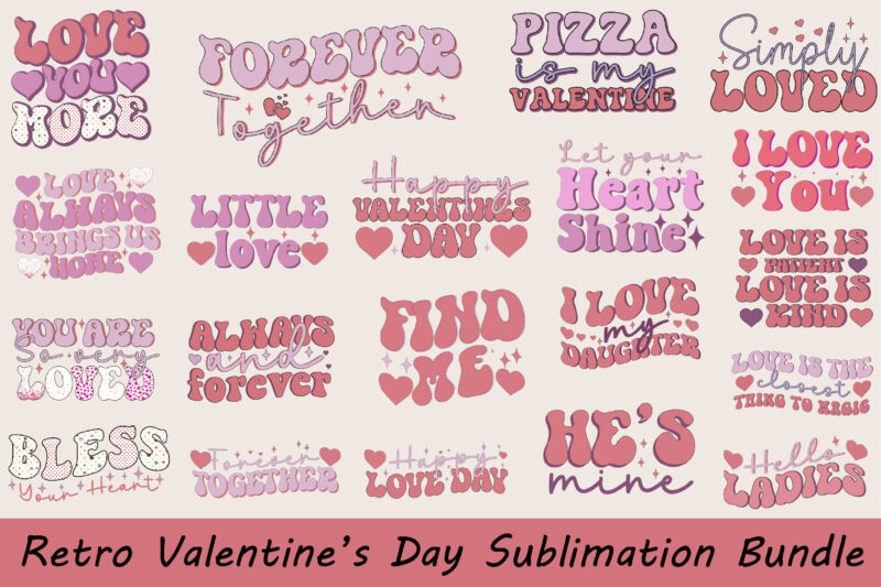 Retro Valentine’s Day Sublimation Bundle