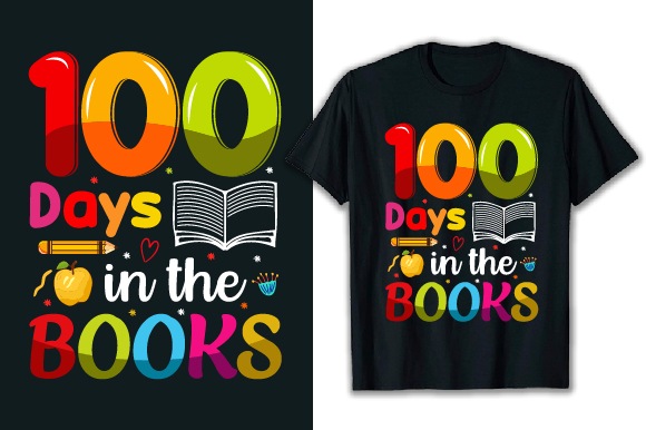 100 Days of School T-Shirt Design, Best 100 Days of School T-shirt, 100 Days of School T-Shirt Bundle