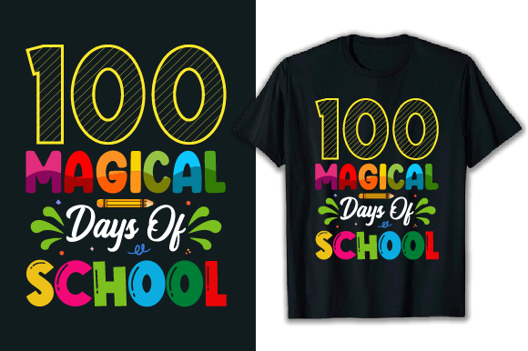 Best 100 Days of School T-Shirt Design, 100 Days of School T-shirt, 100 Days of School T-Shirt Bundle