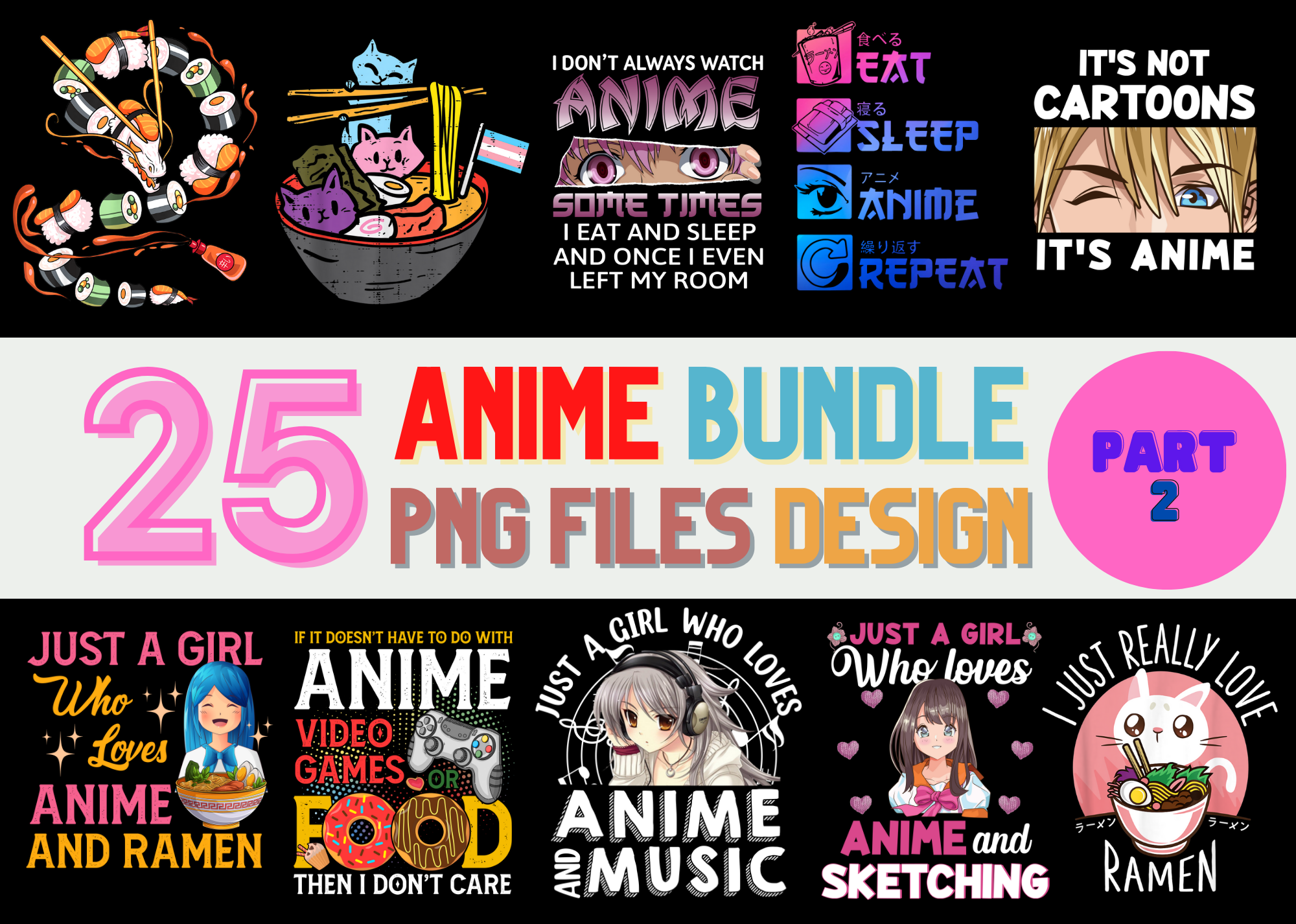 25 Anime PNG T-shirt Designs Bundle For Commercial Use Part 2, Anime  T-shirt, Anime png file, Anime digital file, Anime gift, Anime download,  Anime design - Buy t-shirt designs