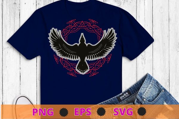 Viking Shirts for Women - Norse Mythology Odin Valkyrie Valhalla Vikings  Raven Thor Nordic Graphic Tees for Women 