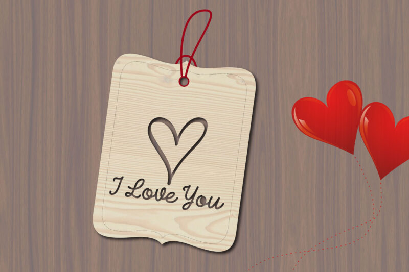 Valentine Gift Tag Laser Cut Bundle