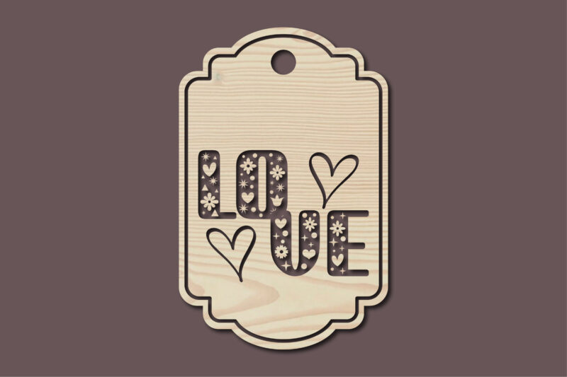 Valentine Gift Tag Laser Cut Bundle