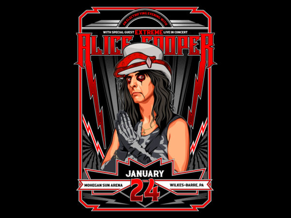 Alice cooper t shirt vector