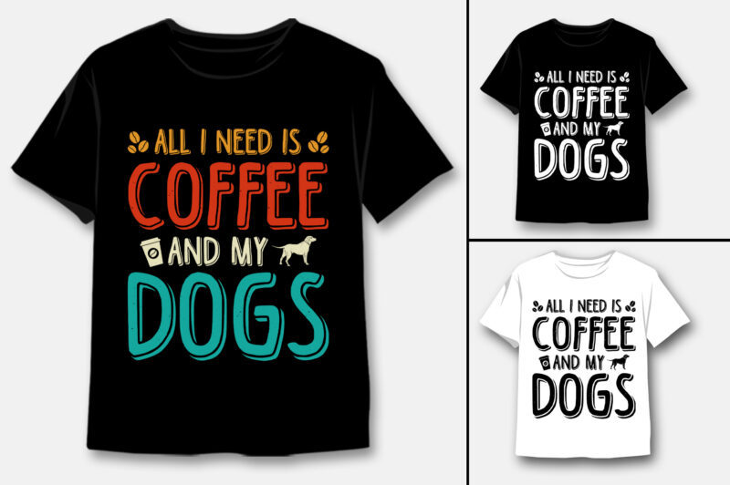 Dog Typography T-Shirt Design Bundle