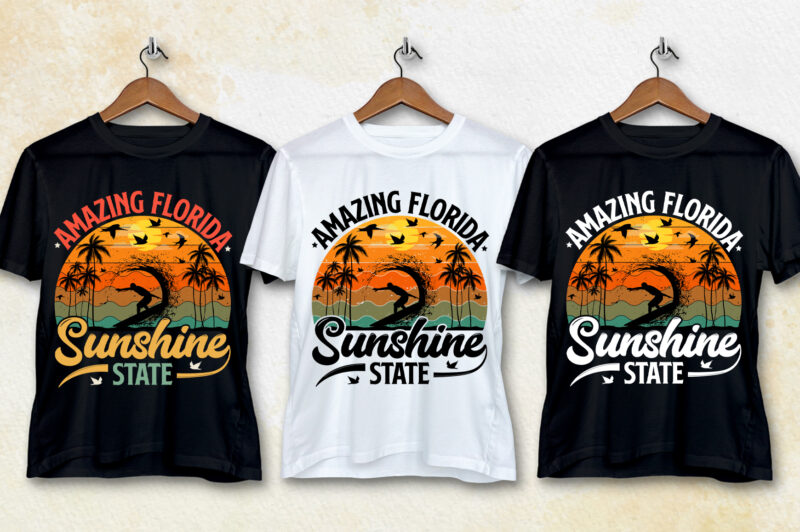 Sunset Colorful T-Shirt Design Bundle