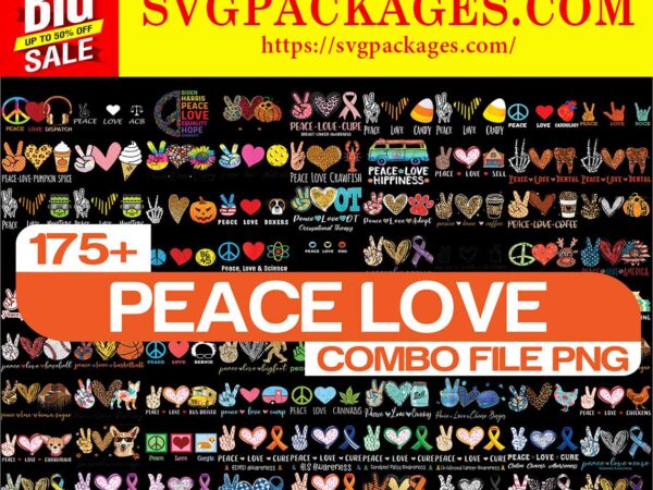 Https://svgpackages.com bundle 170+ design peace love png, peace love christmas png, peace love everything png, peace love sublimation png, instant digital dowload 892910532