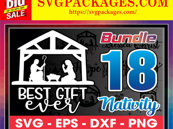 Https://svgpackages.com 18 nativity svg bundle / cut file / cricut / commercial use / nativity svg / christmas svg / christmas decoration / clip art / vector 888926988