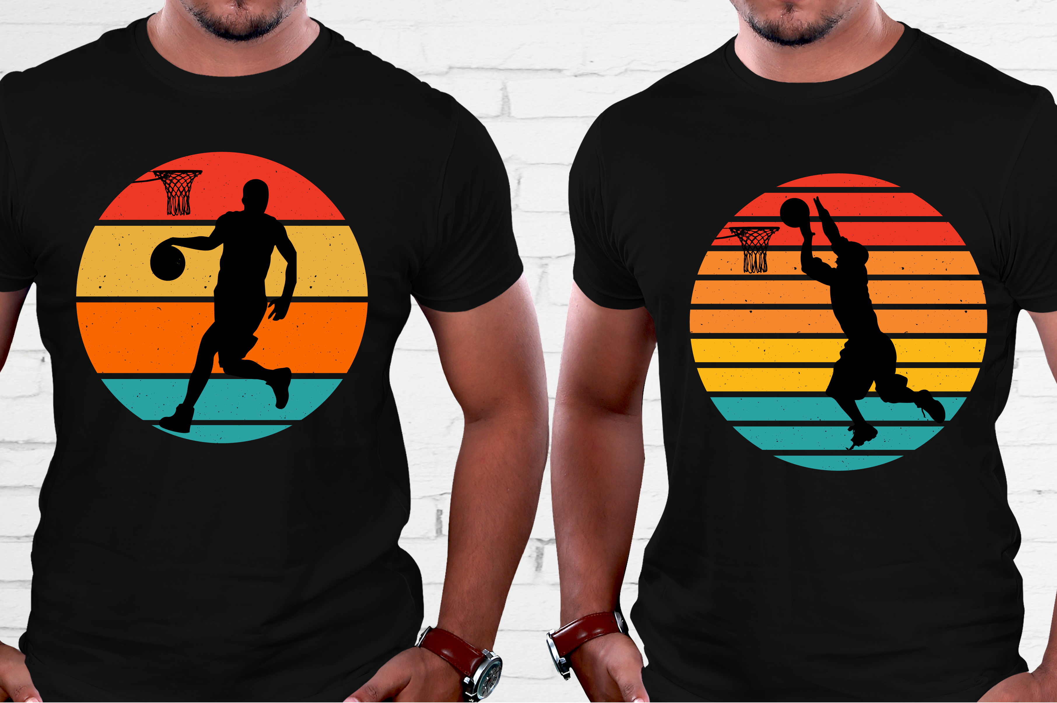 Retro Vintage Basketball T-shirt Design Graphic by lakiaktertsd · Creative  Fabrica