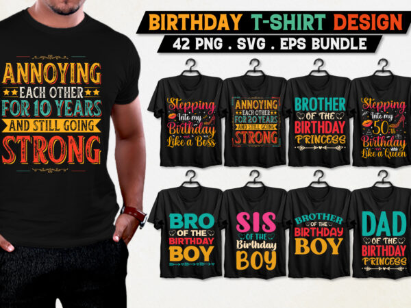 Birthday t-shirt design bundle