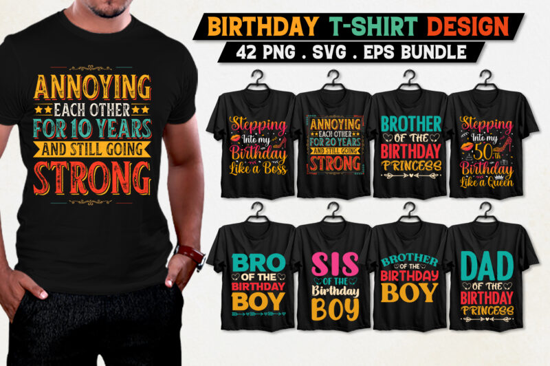 Birthday T-Shirt Design Bundle