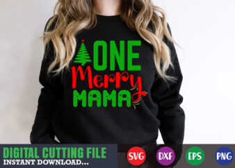 One merry mama svg, print template, christmas naughty svg, christmas svg, christmas t-shirt, christmas svg shirt print template, svg, merry christmas svg, christmas vector, christmas sublimation design, christmas cut file