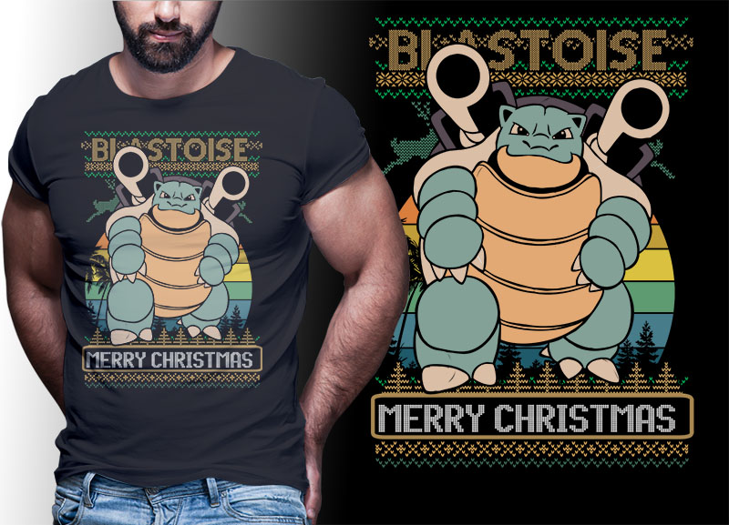 CHRISTMAS ANIME POKEMON TSHIRT DESIGNS BUNDLE