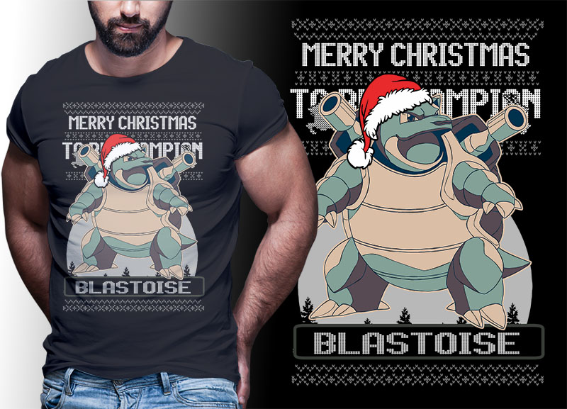 CHRISTMAS ANIME POKEMON TSHIRT DESIGNS BUNDLE